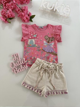 Conjunto Blusa e Shorts Kukiê
