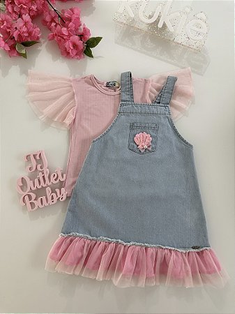 Conjunto Salopete e Blusa Kukiê