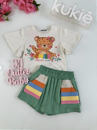 Conjunto Blusa e Shorts Saia Kukiê