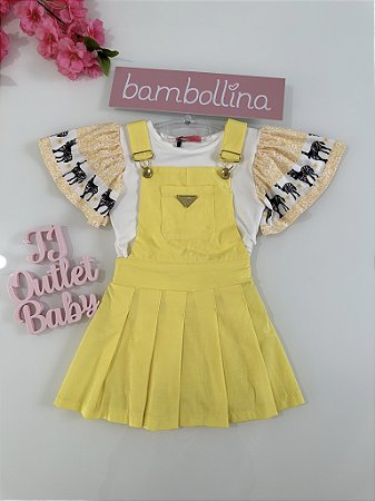 Conjunto Salopete e Blusa bambollina