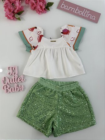 Conjunto Blusa e Shorts Bambollina