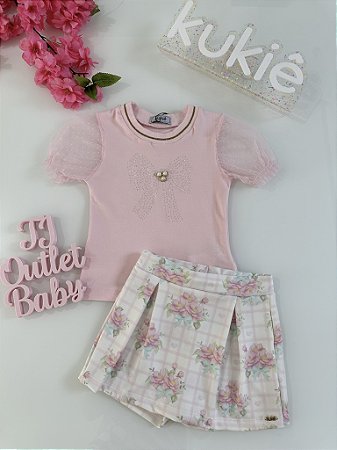 Conjunto Blusa e Shorts Saia Kukiê