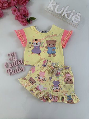 Conjunto Blusa e Shorts Kukiê
