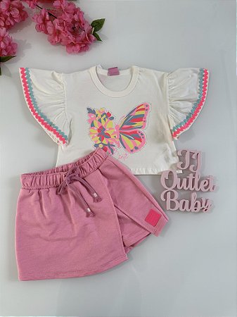 Conjunto Blusa e Shorts Saia Cíntí