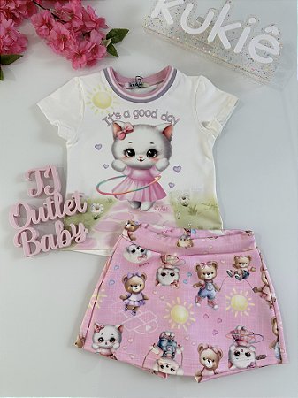Conjunto Blusa e Shorts Saia Kukiê