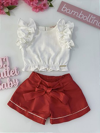 Conjunto Blusa e Shorts Bambollina