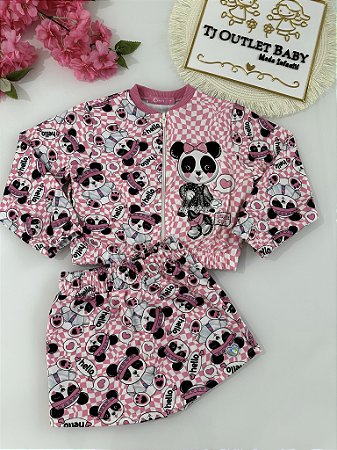 Conjunto Jaqueta e Shorts Saia Cinti