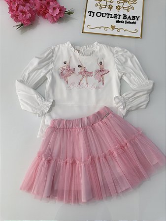 Conjunto Blusa e Saia Bambollina