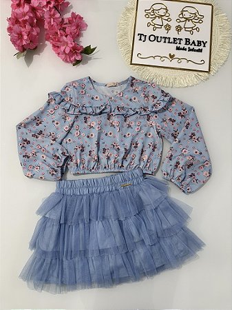 Conjunto Blusa e Saia Bambollina