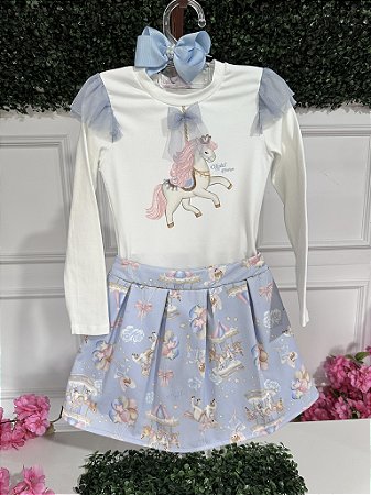 Conjunto Blusa e Saia Kukiê