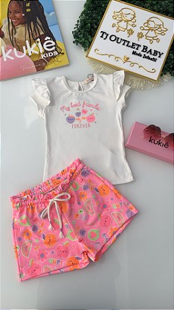 Conjunto Blusa e Shorts Kukiê