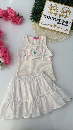 Conjunto Blusa e Saia Cínti