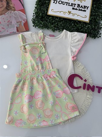 Conjunto Blusa e Salopete Cinti