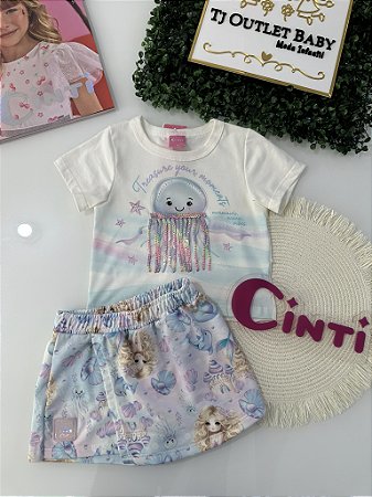 Conjunto Blusa e Shorts Saia Cinti