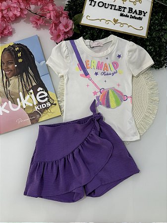 Conjunto Blusa e Shorts Saia Kukiê
