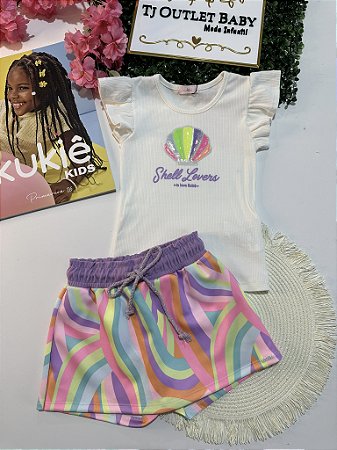 Conjunto Blusa e Shorts Saia Kukiê