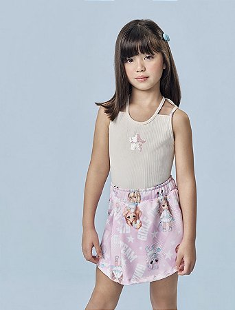 Conjunto Blusa e Shorts Saia Cinti