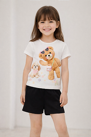 Conjunto Blusa e Shorts Kukiê