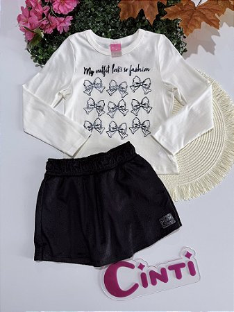Conjunto Blusa e Shorts Saia Cinti