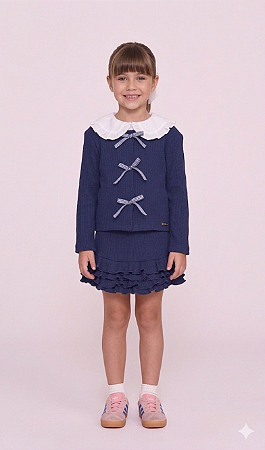 Conjunto Casaco e Saia Bambollina