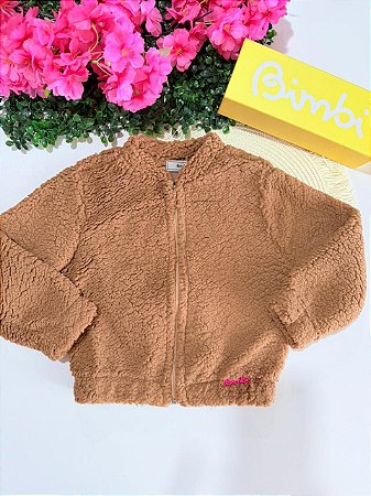 Jaqueta em Pelo Carneirinho Bomber Bimbi