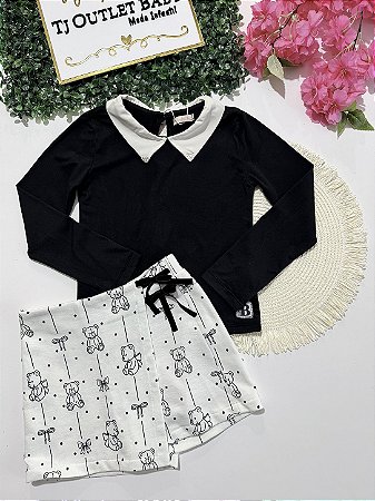 Conjunto Blusa e Shorts Saia Bambollina
