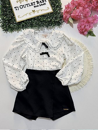 Conjunto Camisa e Shorts Saia Bambollina