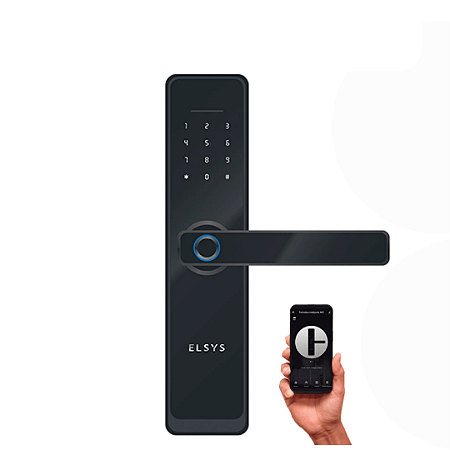 FECHADURA DIGITAL DE EMBUTIR WI-FI COM BIOMETRIA ESF-DE4000B - COM INSTALAÇÃO