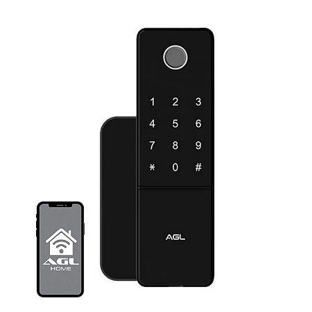 FECHADURA DIGITAL COM BIOMETRIA AGL T12-S PRETA