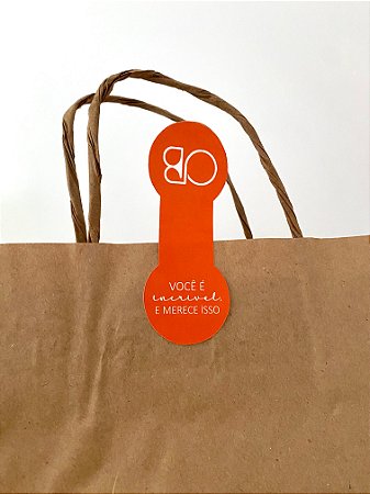 Adesivo lacre sacola 3,5x9cm