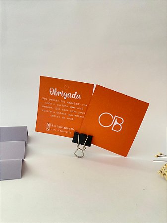 Cartão postal agradecimento pela compra, motivacional personalizado 9x9,8cm