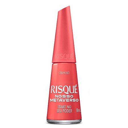 Esmalte Cremoso Metaverso Coral Start No Seu Poder Risque
