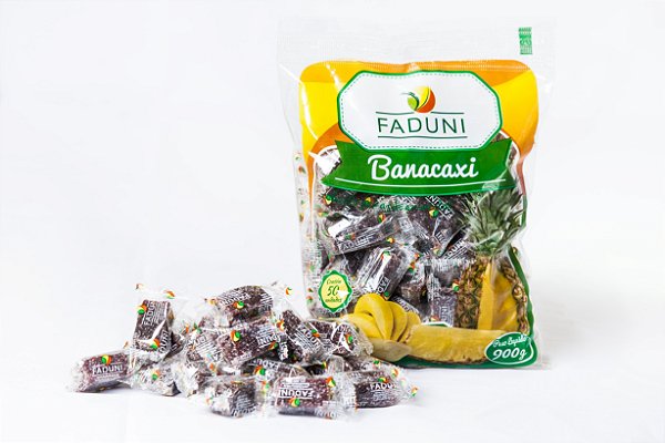 Bananada Sabor Abacaxi Faduni Com Açúcar Pacote 900g