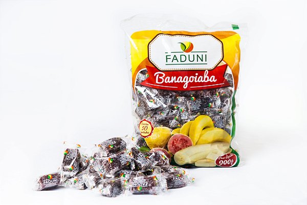 Bananada Sabor Goiaba Faduni Com Açúcar Pacote 900g