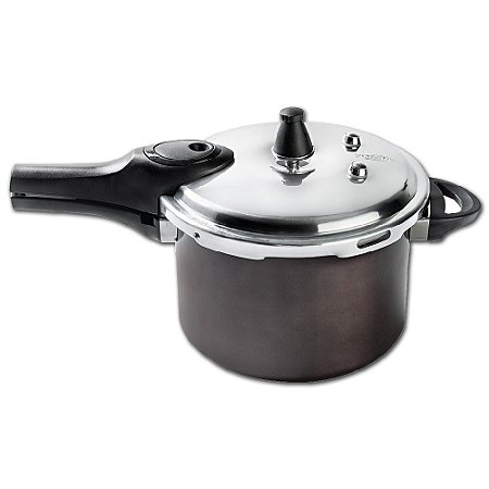Panela Pressão 4,2l Indução Rev Cerâmico Brinox Preto