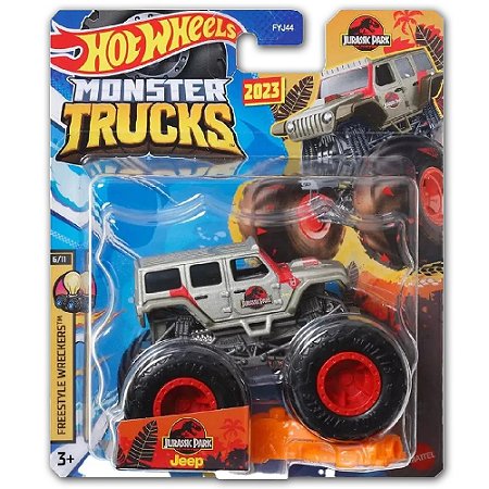 Carrinho Hot Wheels Monster Truck 1:64 Original - Mattel Fyj44 Jurassic Park Jeep