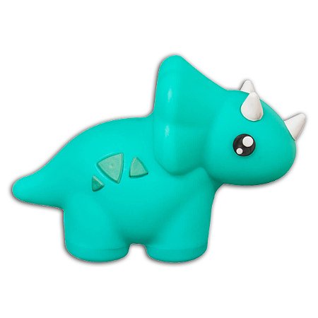 Luminária Dinossauro Baby Top Triceratops Abajur Mesa Grande Azul
