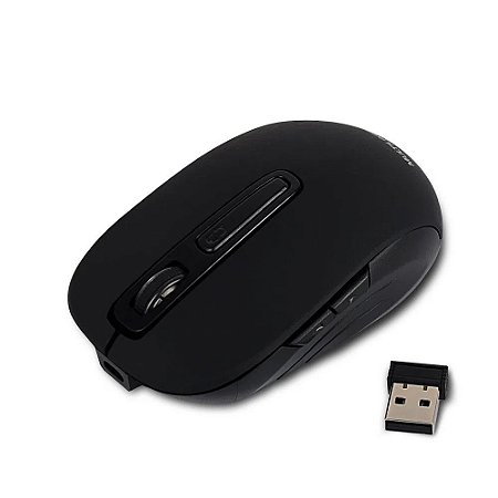 Mouse sem fio recarregável Multilaser Office MO277 preto