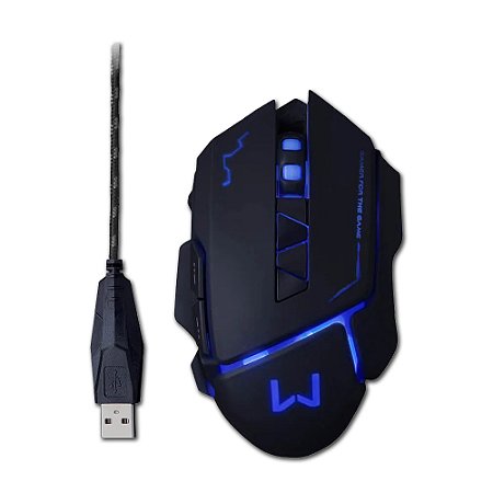Mouse Gamer 3200 Dpi Com Cabo Usb 2.0 Led Ivor Nylon Warrior