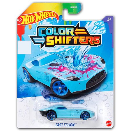Carrinho Hot Wheels Muda de Cor Color Shifters Mattel 1/64 Fast Felion