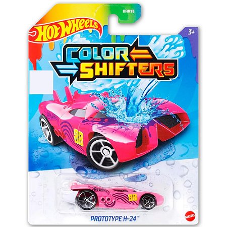 Carrinho Hot Wheels Muda de Cor Color Shifters Mattel 1/64 Prototype H-24