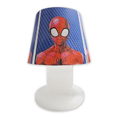 Abajur Luminária Micro Lampe Homem Aranha Marvel Herois 22cm
