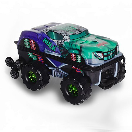 Mochila 3D c/ 3 Rodinhas Carrinho Monster Truck Hulk