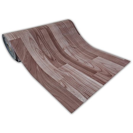 Passadeira em Manta Vinilico Similar Laminado Madeira Marrom Escuro