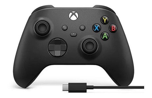 Controle Sem Fio Xbox + Cabo, Series X, S, One e PC