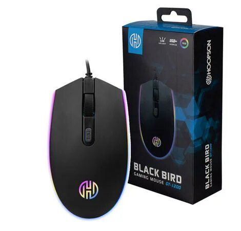 Mouse Gamer Black Bird RGB GT-1200 Hoopson - Play 7