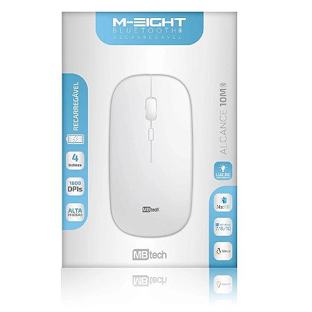 MOUSE ÓPTICO RECARREGÁVEL BLUETOOTH M-EIGHT