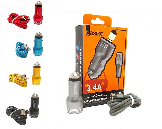 Carregador Veicular Basike Car G5137