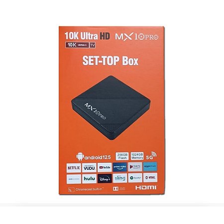 TV BOX MX10 PRO 10K Ultra HD Android 12.5