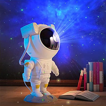Star Projector Galaxy, Astronaut, RGB LED Art Deco Light, Adequado para crianças